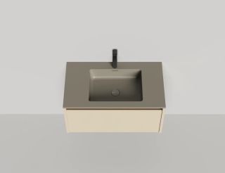 Подвесная тумба Salini Domino 27D108IN 80см эмаль/гладкий фасад под встраиваемую раковину