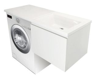 Подвесная  тумба с раковиной Эстет Dallas Luxe ФР-00009674 П 105см один ящик белый