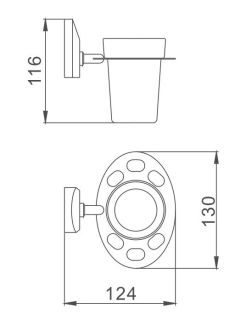 Стакан для ванной комнаты Haiba HB1606-1 хром